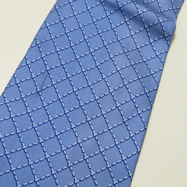 実際に弊社で買取させて頂いたHERMES/エルメス ブロックチェック総柄 ネクタイの画像 6枚目