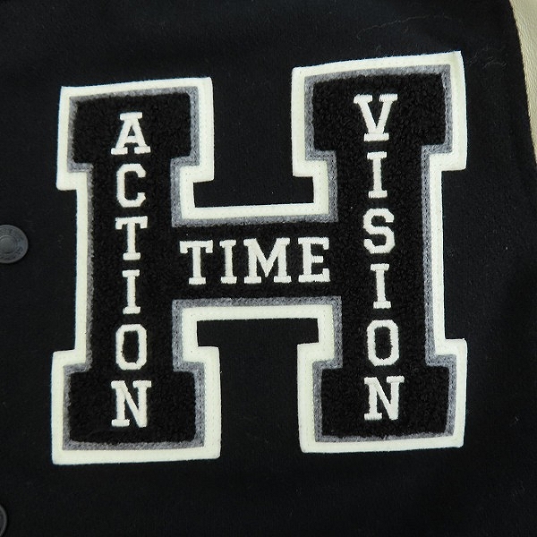 実際に弊社で買取させて頂いた【未使用】HYSTERIC GLAMOUR/ヒステリックグラマー SEE NO EVIL 刺繍 ヴァーシティ スタジアムジャケット 02223AB09 Sの画像 7枚目