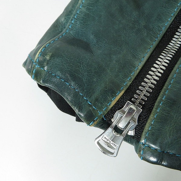 実際に弊社で買取させて頂いたYohji Yamamoto  pour homme/ヨウジヤマモト プールオム×BACKLASH/バックラッシュ シングルライダース HH-Y98-715/2の画像 6枚目