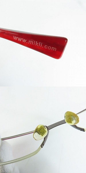 実際に弊社で買取させて頂いたalain mikli/アランミクリ メタルブロー メガネフレーム/アイウェア AL1119-MOODの画像 9枚目