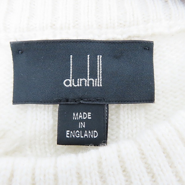 実際に弊社で買取させて頂いたDunhill/ダンヒル カシミヤ100% ケーブル編みクルーネックニット/Lの画像 2枚目