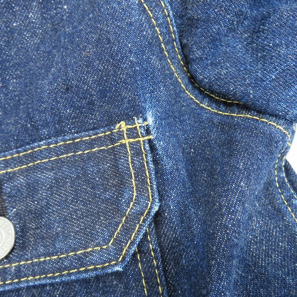 実際に弊社で買取させて頂いたLEVI'S/リーバイス 71507XX 復刻 ボタン裏J22 ビッグE セカンド モデル デニムジャケット Gジャン/40の画像 8枚目