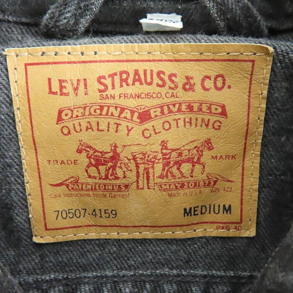 実際に弊社で買取させて頂いたLEVI'S×ROLLING STONES/リーバイス×ローリングストーンズ 90s USA製 リップ＆タン デニムジャケット 70507-4159 /Mの画像 2枚目