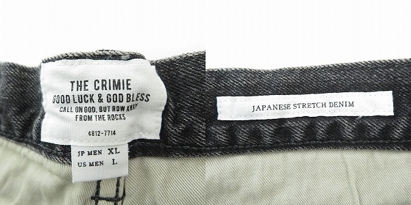 実際に弊社で買取させて頂いたCRIMIE/クライミー BORN FREE SUPER CLASH DENIM JEANS ダメージ加工 デニムパンツ/ブラック系/CR1-02A1-PL05 /30の画像 4枚目