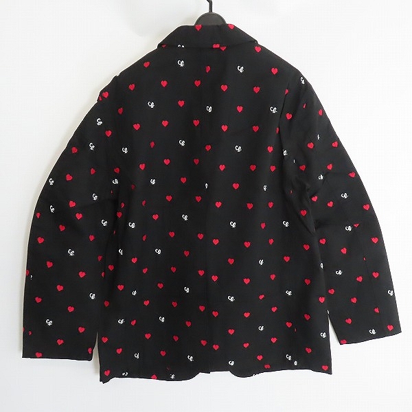 実際に弊社で買取させて頂いた【未使用】CALEE/キャリー ALLOVER EMBROIDERY HEART PATTERN JACKET/総柄 テーラード ジャケット CL-20AW001SP/Lの画像 1枚目