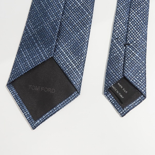 実際に弊社で買取させて頂いたTOM FORD/トムフォード イタリア製 シルク チェック柄 ネクタイの画像 2枚目