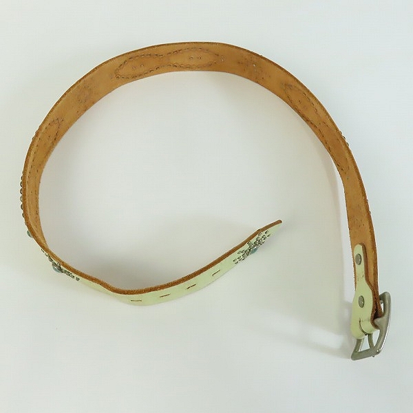 実際に弊社で買取させて頂いたHTC/エイチティーシー ターコイズ スタッズ ベルトの画像 6枚目