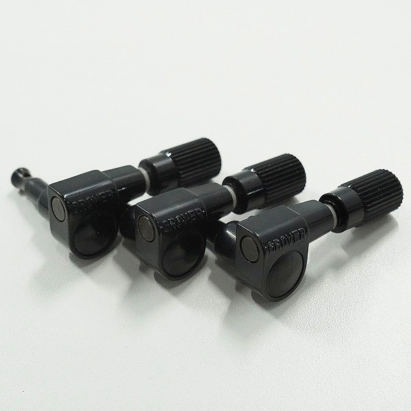 実際に弊社で買取させて頂いたGROVER/グローバー 型番不明 ブラック 3対3 ギター用 ペグ パーツの画像 4枚目