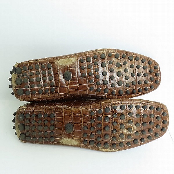 実際に弊社で買取させて頂いたEMPORIO ARMANI/エンポリオ アルマーニ クロコ型押し ドライビングシューズ/X4B058/8の画像 2枚目