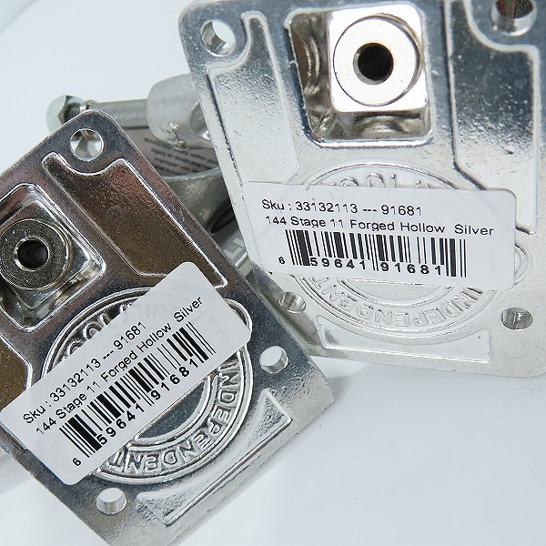 実際に弊社で買取させて頂いた(5)【未使用】INDEPENDENT/インディペンデント 144 STAGE 11 FORGED HOLLOW SILVER スケートボード トラックの画像 3枚目
