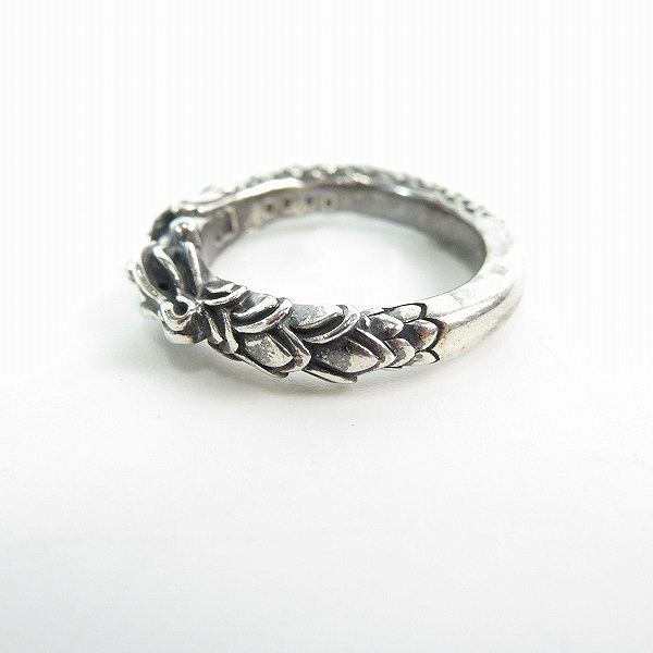 実際に弊社で買取させて頂いたBloody Mary/ブラッディーマリー 青龍 シルバーリング w/ブルーダイヤモンド 11号の画像 2枚目