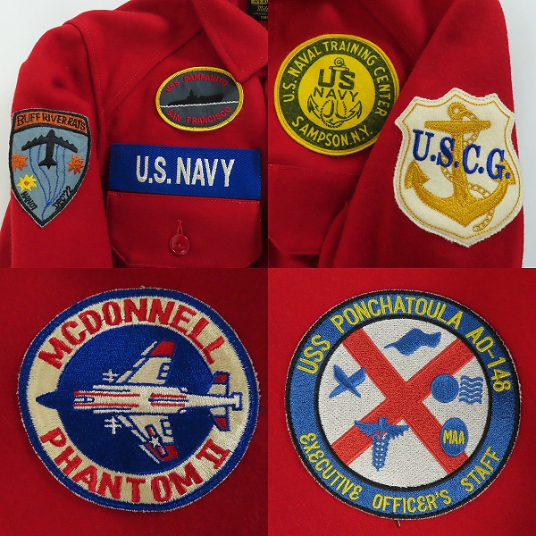 実際に弊社で買取させて頂いたThe REAL McCOYS/リアルマッコイズ U.S. NAVY MILITARY SOUVENIR WOOL SHIRT スーベニア ウールナイロン シャツ MS21101/Sの画像 6枚目