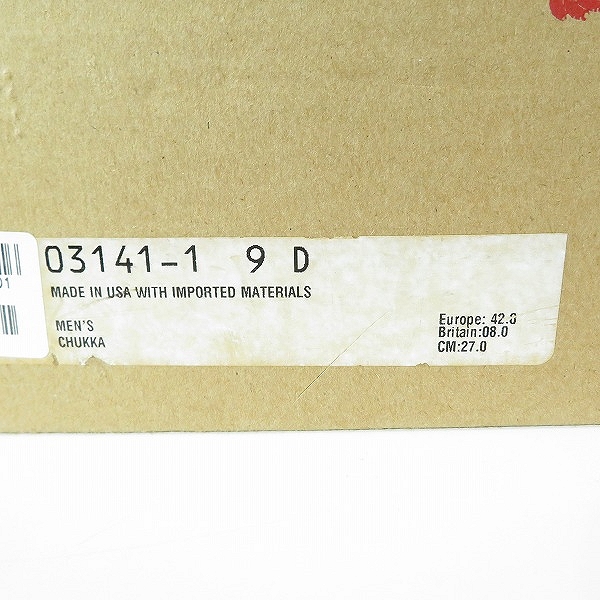 実際に弊社で買取させて頂いたRED WING/レッドウィング CLASSIC CHUKKA チャッカブーツ 3141/9Dの画像 9枚目