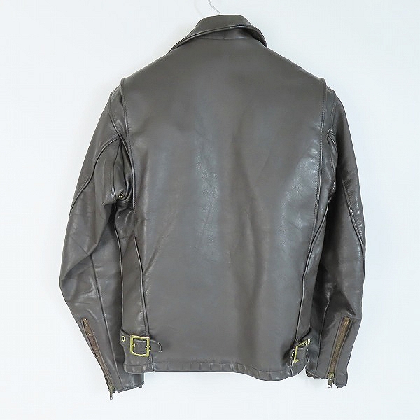 実際に弊社で買取させて頂いたSchott/ショット シングルレザー ライダースジャケット 34の画像 1枚目