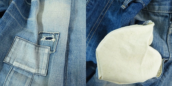 実際に弊社で買取させて頂いたglamb/グラム パッチ ワイドデニムパンツ/ジーンズ/Lの画像 8枚目