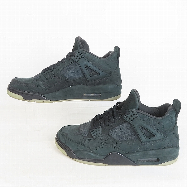 実際に弊社で買取させて頂いたNIKE/ナイキ×KAWAS/カウズ AIR JORDAN4/エアジョーダン4 ブラック 930155-001/29の画像 3枚目