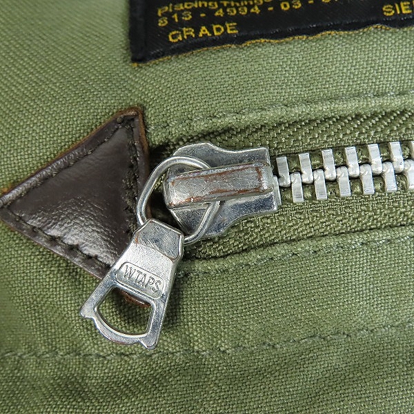 実際に弊社で買取させて頂いたWTAPS/ダブルタップス 14AW SNEAK M-65 ミリタリー ジャケット 142GWDT-JKM01S/1の画像 7枚目