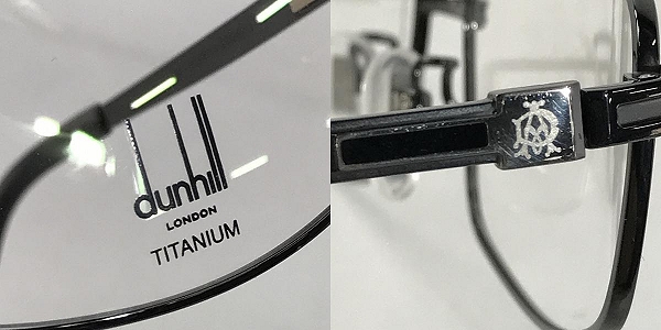 実際に弊社で買取させて頂いたdunhill/ダンヒル 眼鏡/メガネフレーム チタン製 994 の画像 9枚目