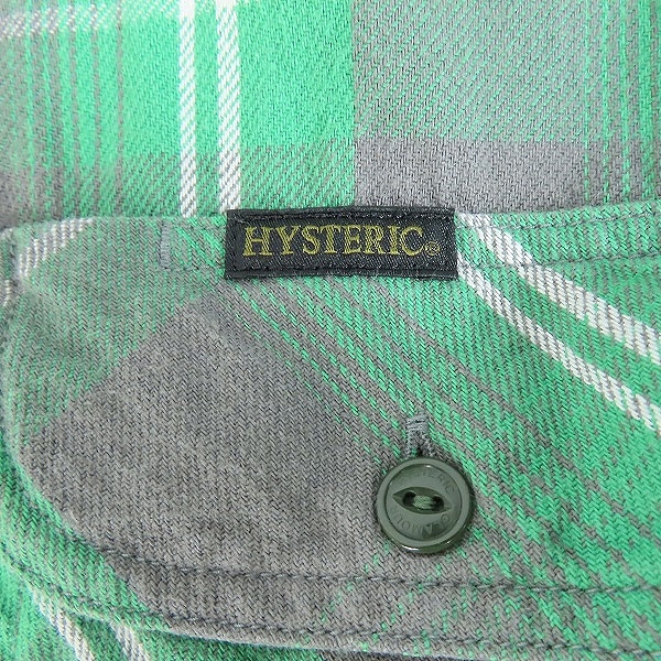 実際に弊社で買取させて頂いたHYSTERIC GLAMOUR/ヒステリックグラマー アラスカチェックワークシャツ 02221AH01 XLの画像 6枚目