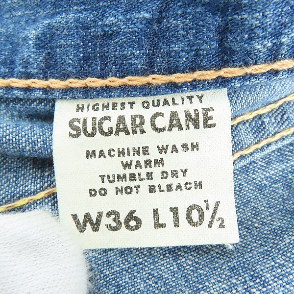 実際に弊社で買取させて頂いた(1)SUGAR CANE/シュガーケーン  デニム ハーフパンツ SC51201H1/36の画像 3枚目
