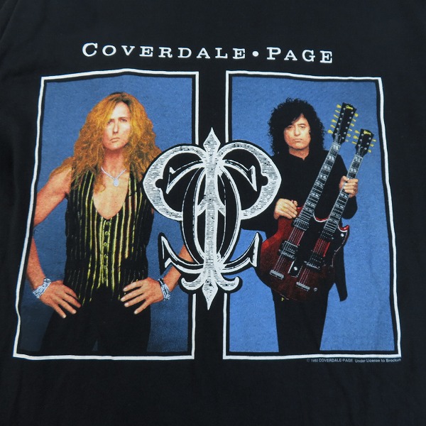 実際に弊社で買取させて頂いた【ジャンク】COVERDALE PAGE/カヴァーデイル・ペイジ 1993  JAPANツアーTシャツ バンドTシャツ ヴィンテージ Lの画像 4枚目