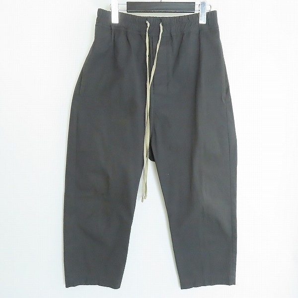 実際に弊社で買取させて頂いたRICK OWENS/リックオウエンス 19SS クロップド ドローコード サルエル パンツ/RU19S2395-TE/46の画像 0枚目