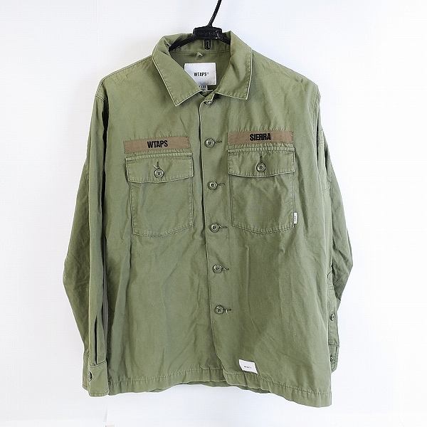 実際に弊社で買取させて頂いたWTAPS/ダブルタップス BUDS LS/SHIRT. COTTON.RIPSTOP/コットン/リップストップ ミリタリー シャツ 192BRDT-SHM02/1