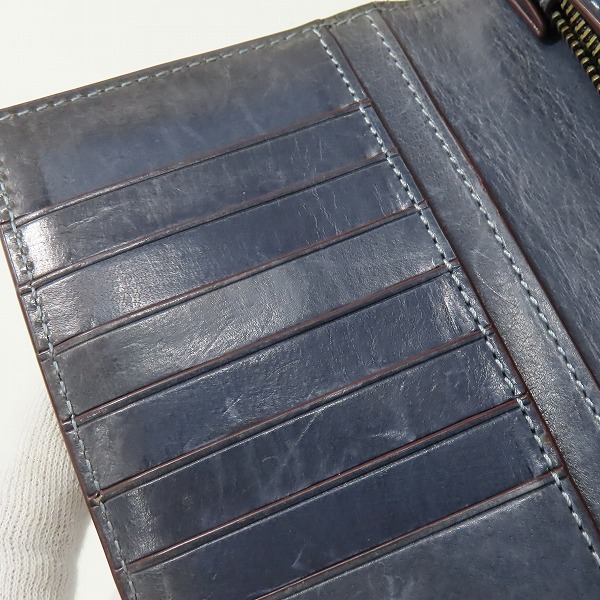 実際に弊社で買取させて頂いたcoach/コーチ 水牛レザー 55249B 二つ折り長財布 の画像 6枚目