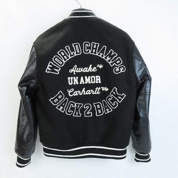 実際に弊社で買取させて頂いたCarhartt WIP×Awake NY/カーハート×アウェイク ニューヨーク Teddy Jacket 23ss スタジャン/Mの画像 1枚目