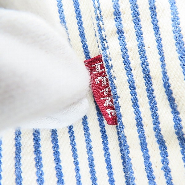 実際に弊社で買取させて頂いたEVISU/エヴィス 新恵美寿神頭 デニムカバーオール ストライプ 1012/40の画像 4枚目