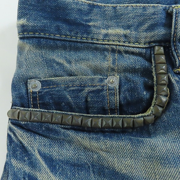 実際に弊社で買取させて頂いたHYSTERIC GLAMOUR/ヒステリックグラマー DOORS プリント USED加工 デニム 0292AP04/30の画像 7枚目