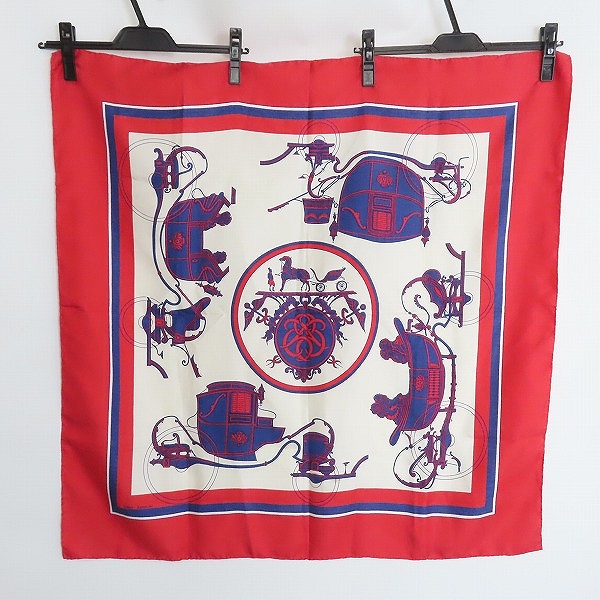 実際に弊社で買取させて頂いたHERMES/エルメス カレ90 EX-LIBRIS スカーフの画像 1枚目