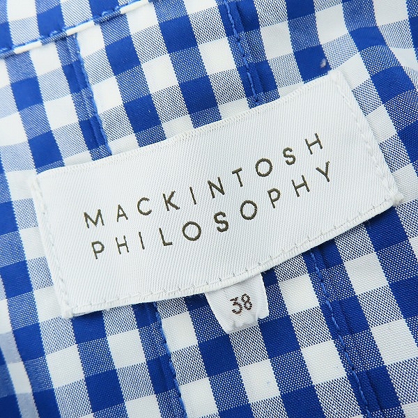 実際に弊社で買取させて頂いた【未使用】MACKINTOSH PHILOSOPHY/マッキントッシュ チェック フード ジップアップジャケット/38の画像 2枚目