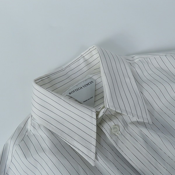 実際に弊社で買取させて頂いたBOTTEGA VENETA/ボッテガヴェネタ  レギュラーストライプシャツ 651007 V0GY0/37の画像 5枚目