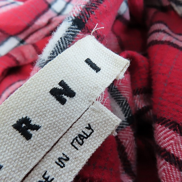 実際に弊社で買取させて頂いたMARNI/マルニ 19AW プルオーバーネルシャツ JPMU0004A0/48の画像 6枚目