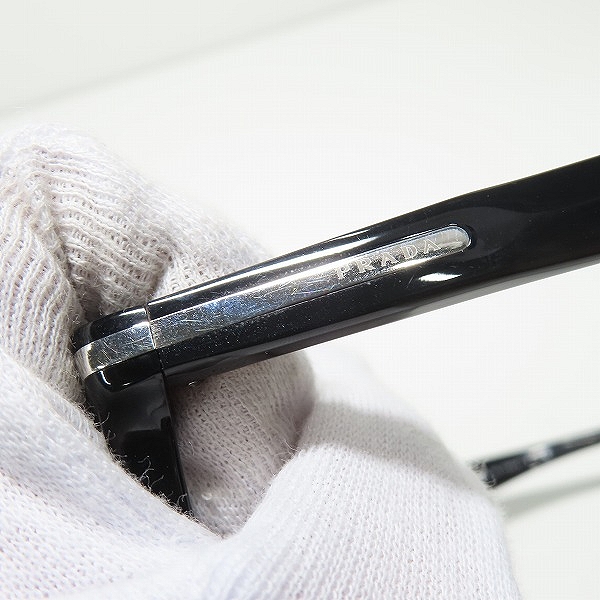 実際に弊社で買取させて頂いた(2)PRADA JOURNAL/プラダ ジャーナル メガネフレーム アイウェア VPR07T-F ブラックの画像 7枚目