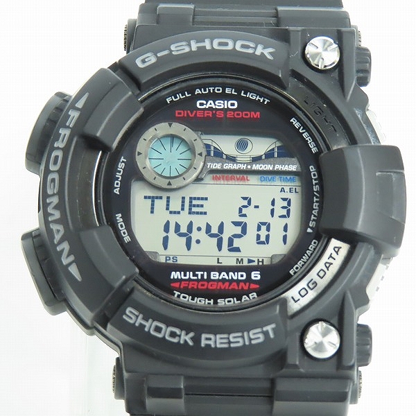 実際に弊社で買取させて頂いたG-SHOCK/Gショック FROGMAN/フロッグマン Master of G/マスターオブG ソーラー電波時計/ウォッチ GWF-1000-1JFの画像 1枚目