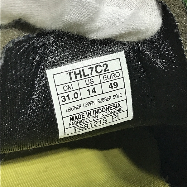 実際に弊社で買取させて頂いたOnitsuka Tiger/オニツカタイガー MEXICO 66/メキシコ66 グリーン/イエロー THL7C2-8504/31.0の画像 5枚目