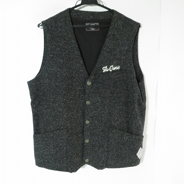 実際に弊社で買取させて頂いたTHE CRIMIE/クライミー ロゴ 刺繍 ベスト/L
