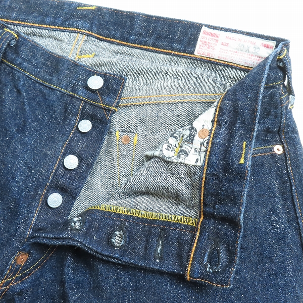 実際に弊社で買取させて頂いたEVISU/エヴィス Lot.2000 No.1 SPECIAL 30周年記念」 GATAGATA 黒カモメ デニムパンツ/40×32の画像 4枚目