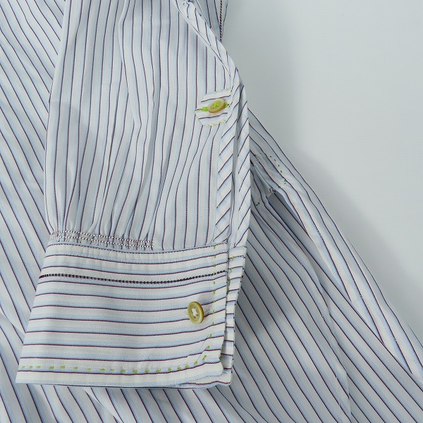 実際に弊社で買取させて頂いたPaul Smith×COMME des GARCONS/ポールスミス×コムデギャルソン ストライプシャツ/Mの画像 5枚目