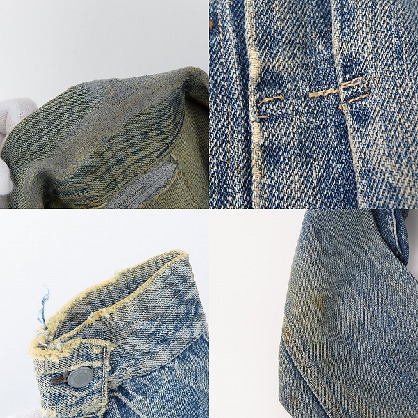 実際に弊社で買取させて頂いたLEVIS/リーバイス 506XX 1st/ファースト 針あり シンチバック/ボタン裏ツープロング ヴィンテージ デニムジャケットの画像 9枚目