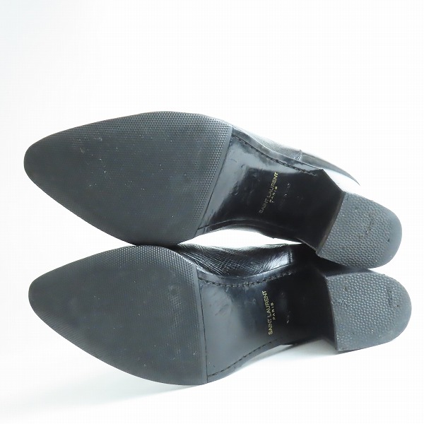 実際に弊社で買取させて頂いたSAINT LAURENT/サンローラン French85 ヒールショートサイドゴアブーツ 397321/42の画像 2枚目