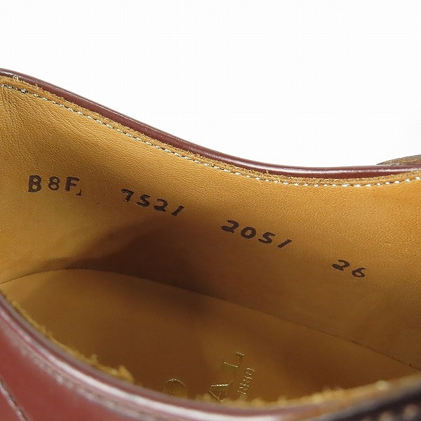 実際に弊社で買取させて頂いた【未使用】REGAL/リーガル ストレートチップ レザーシューズ/ビジネスシューズ 7521 2051/26の画像 5枚目