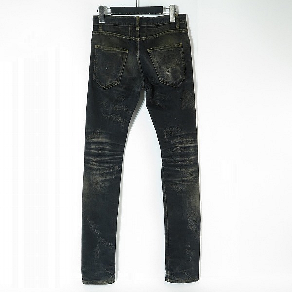 実際に弊社で買取させて頂いたSAINTLAURENTPARIS/サンローランパリ 13AW オーバーダイ ダメージ加工スキニーデニムパンツ 328936/27の画像 1枚目