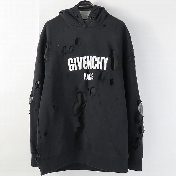 実際に弊社で買取させて頂いたGIVENCHY/ジバンシィ デストロイ加工 プルオーバーパーカー 15W7102 653/XXS