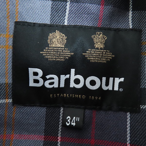 実際に弊社で買取させて頂いたBarbour/バブアー TRANSPORT JACKET/トランスポート ワックスジャケット ブラック MWX1678BK91/34の画像 2枚目