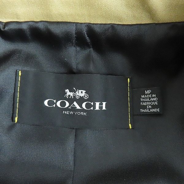 実際に弊社で買取させて頂いたCOACH/コーチ シグネチャー柄切替 トレンチコート 89627の画像 2枚目