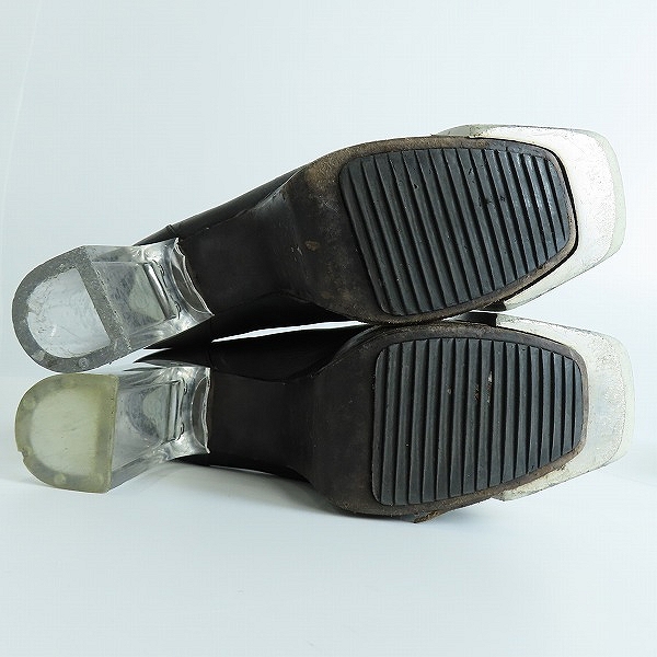実際に弊社で買取させて頂いた【難有り】RICK OWENS/リックオウエンス KISS BOOTS/キス ヒールブーツ ブラック/43の画像 2枚目