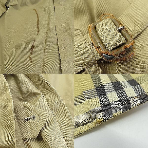 実際に弊社で買取させて頂いたburberry's/バーバリーズ  bloomingdale's 裏地チェック柄 トレンチコート 44の画像 8枚目